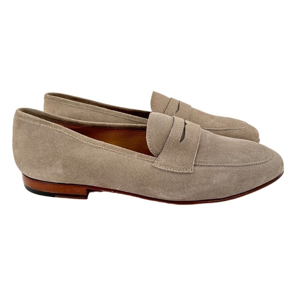 New Rawls San mens penny loafers size 10.5 beige suede preppy